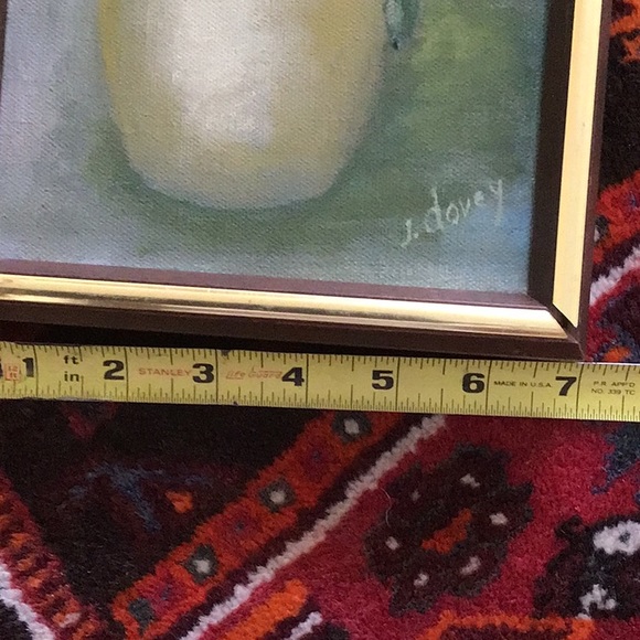 Vintage floral framed dinged oil painting. - Picture 11 of 11